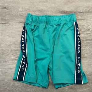 Vineyard Vines Kids Aqua Shorts with Navy Accents
